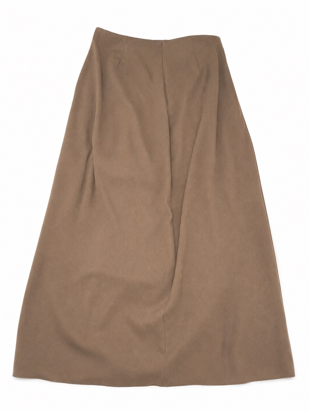 Zara Brown Pleated Overlay hi low Skirt - Picture 2 of 6